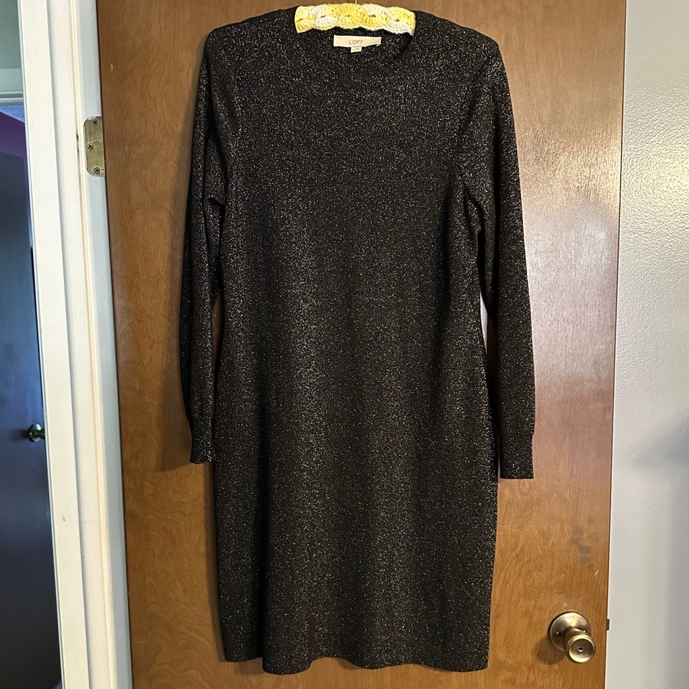 LOFT Shimmer Sweater Dress